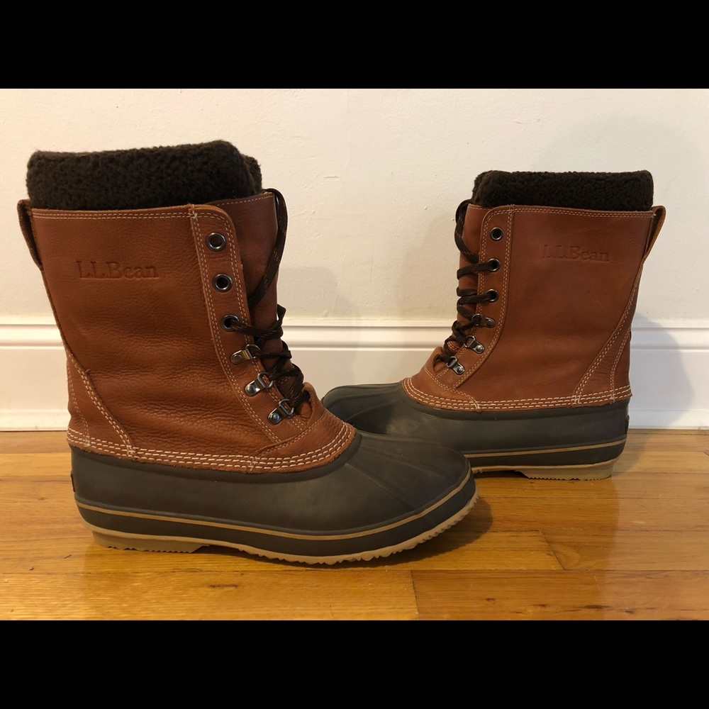 LL Bean snow boots (worn just twice) in mens size 12.